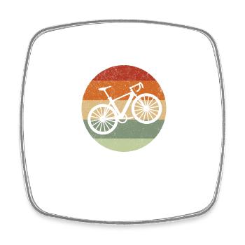 Gegenwind Formt den Charakter Fahrrad Spruch - Viereckiger Kühlschrankmagnet - Weiß - Vorne