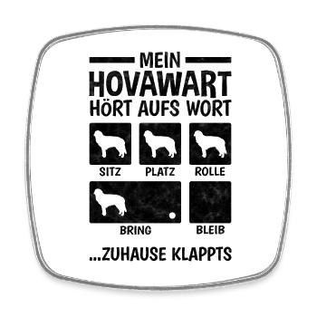 Hovawart Hundetricks deutscher Bauernhund - Viereckiger Kühlschrankmagnet - Weiß - Vorne