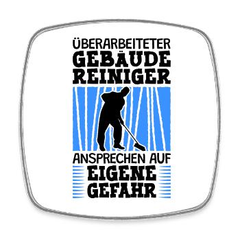 Überarbeiteter Gebäudereiniger Fensterputzer - Viereckiger Kühlschrankmagnet - Weiß - Vorne