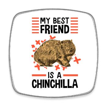 Wombat ist mein bester Freund Beuteltier - Viereckiger Kühlschrankmagnet - Weiß - Vorne