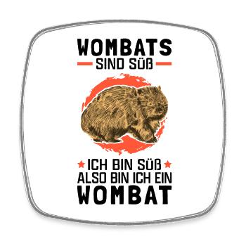 Wombats sind süß Beuteltier Wombat - Viereckiger Kühlschrankmagnet - Weiß - Vorne