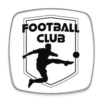 FC Coat of Arms Black - Square fridge magnet - white - Front
