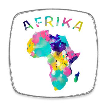 Afrika bunt - Viereckiger Kühlschrankmagnet - Weiß - Vorne