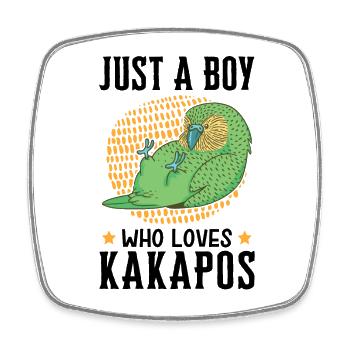 Only a boy who loves Kakapos loves Kakapo - Square fridge magnet - white - Front