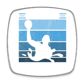 Wasserball Chlor ist mein Parfum Schwimmbad - Viereckiger Kühlschrankmagnet - Weiß - Vorne
