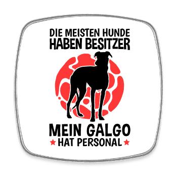 Mein Galgo Espanol hat Personal Spanien Windhund - Viereckiger Kühlschrankmagnet - Weiß - Vorne