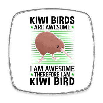 Kiwi Vogel ist fantastisch Neuseeland Vogel - Viereckiger Kühlschrankmagnet - Weiß - Vorne