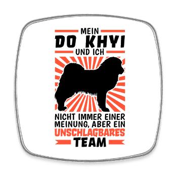 Do Khyi und ich sind unschlagbar Tibetmastiff - Viereckiger Kühlschrankmagnet - Weiß - Vorne
