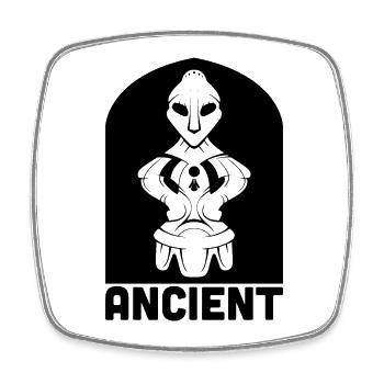 Goddess on the Throne - Hyjnesha në fron - Square fridge magnet - white - Front