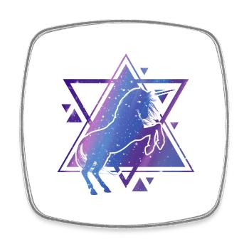 Licorne - Magnet carré - blanc - Devant