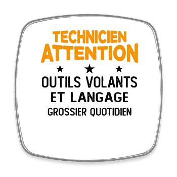 Cadeau Drôle Humour Profession Pour Un Technicien - Magnet carré - blanc - Devant