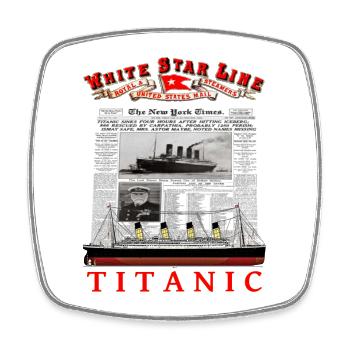 TITANIC creation Louis RUNEMBERG © Adagp - Square fridge magnet - white - Front