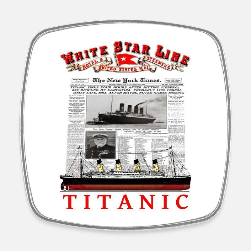 TITANIC creation Louis RUNEMBERG © Adagp - Square fridge magnet - white