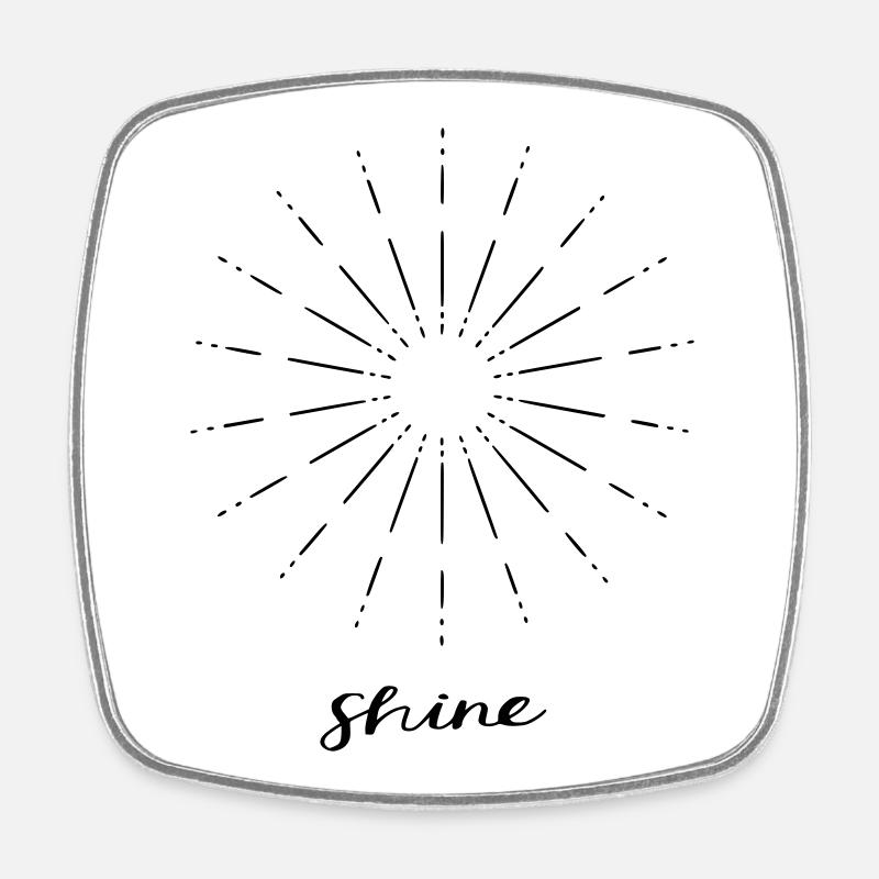 Shine - Square fridge magnet - white