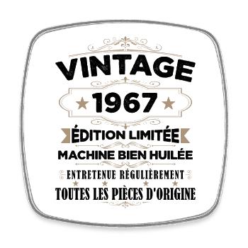Vintage 1967 Édition Limitée - Magnet carré - blanc - Devant