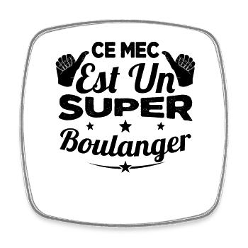Ce Mec Est Un Super Boulanger Cadeau - Magnet carré - blanc - Devant