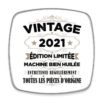 Vintage 2021 Édition Limitée - Magnet carré - blanc - Devant