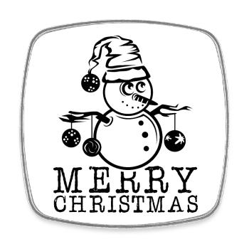 merry christmas Symbol Illustration Icon Logo - Viereckiger Kühlschrankmagnet - Weiß - Vorne
