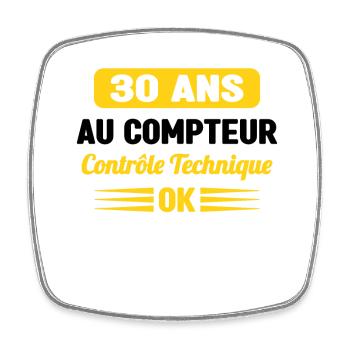 30 Ans Au Compteur Humour 30eme Anniversaire - Magnet carré - blanc - Devant