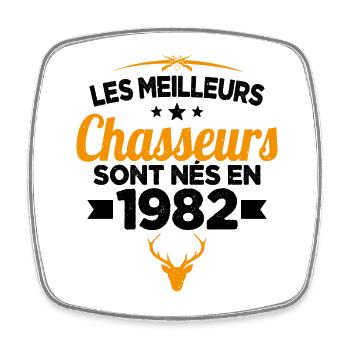 Les Meilleurs Chasseurs nés en 1982 Cadeau - Magnet carré - blanc - Devant