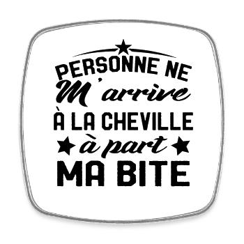 Homme Blague Bite Beauf Cadeau Humour Drôle - Magnet carré - blanc - Devant