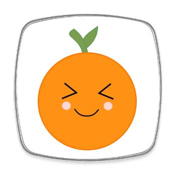 Orangen Frucht Früchte Kostüm Fasching Karneval - Viereckiger Kühlschrankmagnet - Weiß - Vorne