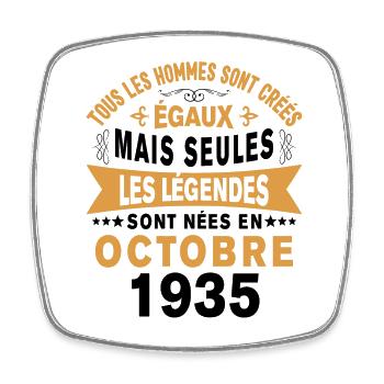 Les Légendes Sont Nées En Octobre 1935 Cadeau - Magnet carré - blanc - Devant