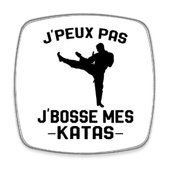 cadeau karaté art martial pour joueur de karaté - Magnet carré - blanc - Devant