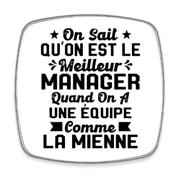 Meilleur Chef a une équipe comme la mienne - Magnet carré - blanc - Devant
