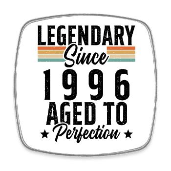 Legendary Since 1996 Vintage Anniversaire - Magnet carré - blanc - Devant