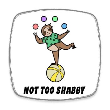 Funny Sloth Mammal Animal Zoo Statement - Square fridge magnet - white - Front