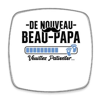 Nouveau Beau Papa Cadeau Père Cool - Magnet carré - blanc - Devant