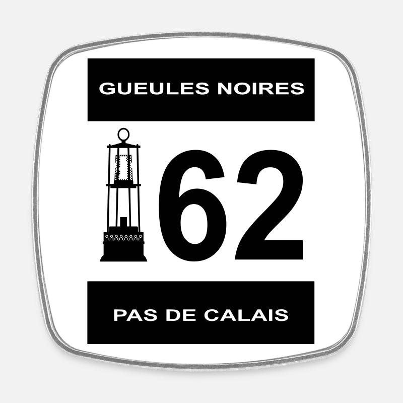 62 pas de calais - Magnet carré - blanc