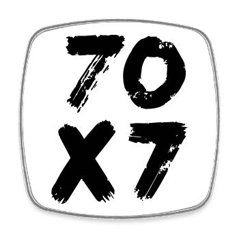 70x7: Infinite Forgiveness - Gospel of Matthew - Square fridge magnet - white - Front