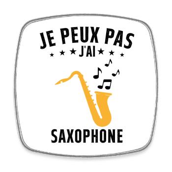Je Peux Pas J'ai Trompette Musique Cadeau - Magnet carré - blanc - Devant