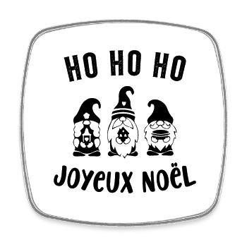 Ho ho ho joyeux Noël ! - Magnet carré - blanc - Devant