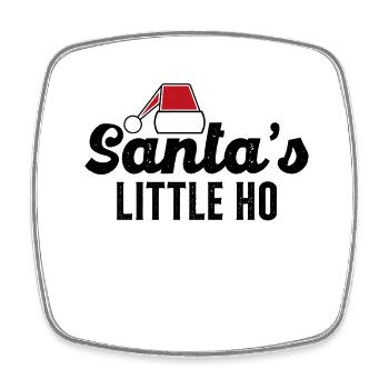Kleiner Ho de Santa - Viereckiger Kühlschrankmagnet - Weiß - Vorne