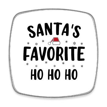Santa's favorite ho - Square fridge magnet - white - Front