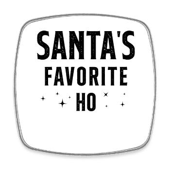 Santa's favorite ho - Square fridge magnet - white - Front