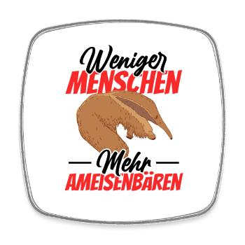 Ameisenbär weniger Menschen Zwergameisenbär - Viereckiger Kühlschrankmagnet - Weiß - Vorne