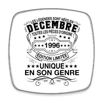 Les légendes sont nées en Décembre 1996 Cadeau - Magnet carré - blanc - Devant