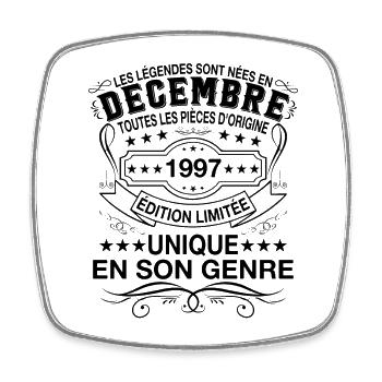 Les légendes sont nées en Décembre 1997 Cadeau - Magnet carré - blanc - Devant
