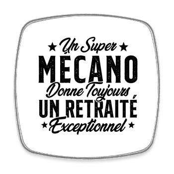 Mécano Papa Cadeau Drôle Fête Des Pères Garagiste - Magnet carré - blanc - Devant