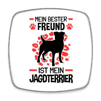 Jagdterrier ist mein bester Freund Jadgterrier - Viereckiger Kühlschrankmagnet - Weiß - Vorne