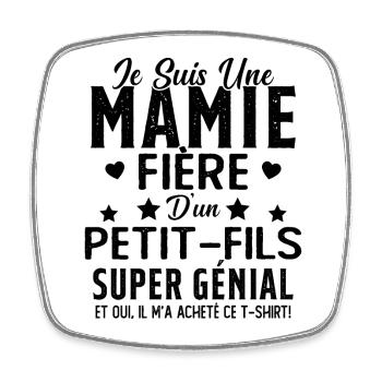 Je Suis Une Mamie Fière D'un Petit Fils Cadeau - Magnet carré - blanc - Devant