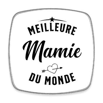 Meilleure Mamie Du Monde Humour Cadeau - Magnet carré - blanc - Devant