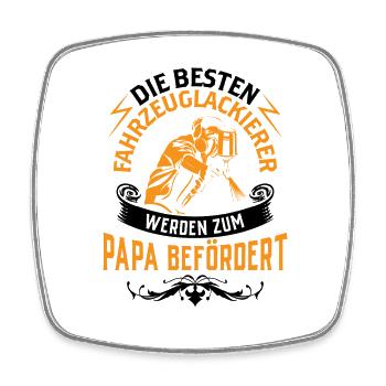Fahrzeuglackierer zum Papa befördert Lackierer - Viereckiger Kühlschrankmagnet - Weiß - Vorne