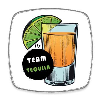 Tequila d'équipe - Magnet carré - blanc - Devant