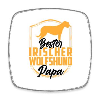 Irischer Wolfshund Papa Irland Windhund - Viereckiger Kühlschrankmagnet - Weiß - Vorne