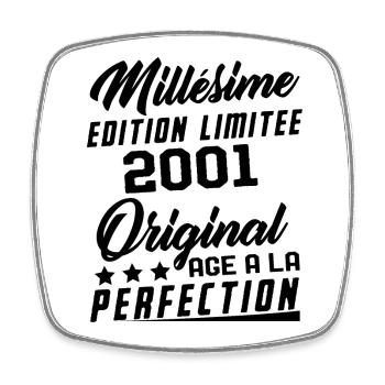 Millésime 2001 Original Cadeau D'anniversaire - Magnet carré - blanc - Devant